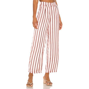 House of Harlow x Revolve | Satin Striped Alessia Wide-Leg Cropped Ankle Pants